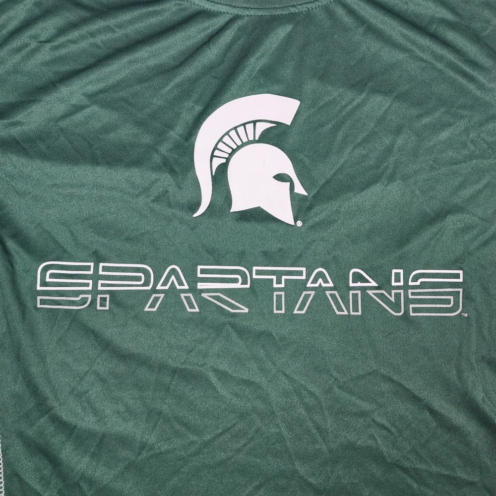 Michigan State Spartans Shirt Mens Medium Green NWT Pro Edge NCAA Performance - Picture 2 of 8